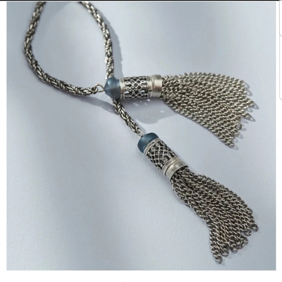 ALEX AND ANI TASSEL WRAP NECKLACE. Silver. NWT - Picture 3 of 8